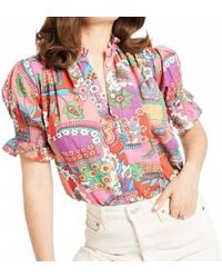 MILLE - Marnie Button Front Top - Lyst
