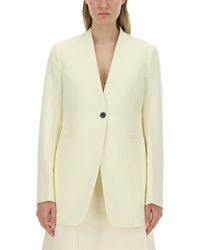 Jil Sander - Single Button Tailored Jacket With Notched Lapel - Lyst