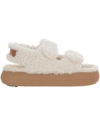 Moon Boot - Shearling Sandals With Dual Adjustable Straps - Lyst