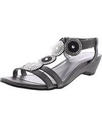 Karen Scott - Catrinaa Embellished Open Toe T-strap Sandals - Lyst
