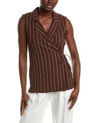 Anne Klein - Notched Neck Wrap Top - Lyst