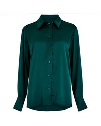 Apricot - The Emerald Satin Shirt - Lyst