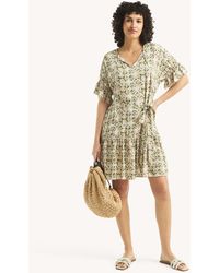 Nautica - Printed Ruffle Dress - Lyst