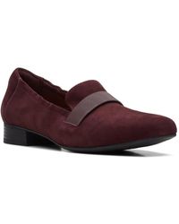 Clarks - Tilmont Eve Faux Suede Slip On Loafers - Lyst
