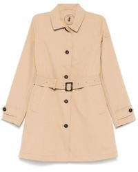 Save The Duck - Belted Light Coat With Tailored Features - Lyst