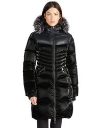 Pajar - Faye Quilted Puffer With Fixed Hood And Detachable Hood And Faux Fur Trim - Lyst