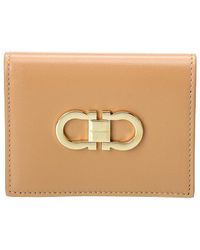 Ferragamo - Gancini Leather Compact Wallet - Lyst