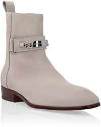 Philipp Plein - Nabuk Boots Low Flat - Lyst