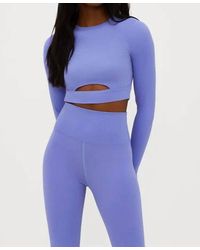 Beach Riot - Francine Long Sleeve Crop Top - Lyst