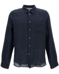Paul Smith - Comfort-Fit Linen Shirt With Pointed Collar And Front Pocket - Lyst