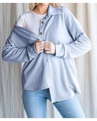 7Th Ray - Cable Knit Button Down Top - Lyst