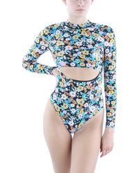 O'neill Sportswear - Tatum Oxnard Surf Floral Print Polyester One-piece Swimsuit - Lyst