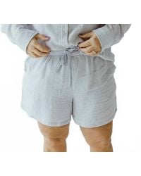 Dex - Textured High Waisted Shorts - Lyst