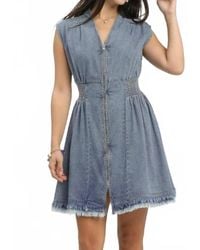 Umgee - Floral Damask Print Collared Dress - Lyst