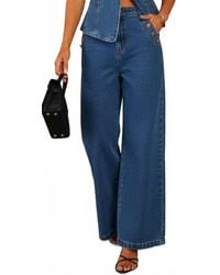 EmberLoom - Wide Leg Denim Trousers - Lyst