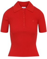 Courreges - Signature Viscose Polo - Lyst