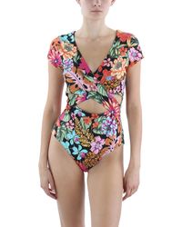 O'neill Sportswear - Floral Print Polyester One-piece Swimsuit - Lyst