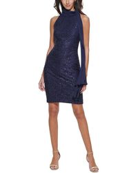 Vince Camuto - Petites Lace Tie Neck Cocktail And Party Dress - Lyst