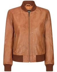 TruClothing - Varsity Leather Bomber Jacket Casual Vintage - Lyst