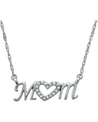 Pompeii3 - Diamond Heart Mom Pendant Necklace - Lyst