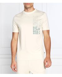 BOSS - Men Tiburt 311 Short Sleeve Logo Crew Neck Cotton T-shirt - Lyst