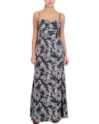 Laundry by Shelli Segal - Paisley Maxi Cocktail And Party Dress - Lyst