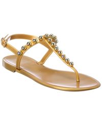 stuart weitzman goldie embellished jelly thong sandals