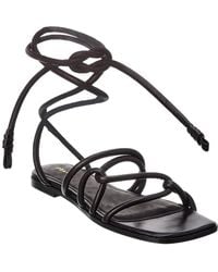 FRAME - Le Remi Lace-up Leather Sandal - Lyst