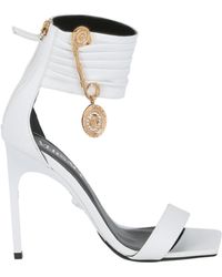 Versace - Safety Pin Leather Sandal - Lyst