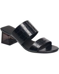 French Connection - Slide On Block Heel Sandals - Lyst