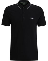 BOSS - Cotton-Piqu Slim-Fit Polo Shirt With Tonal Logo - Lyst
