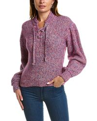 Ba&sh - Lace-up Wool-blend Sweater - Lyst