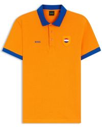 BOSS - Paddy Polo Shirt With Country Flag - Lyst