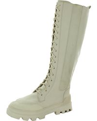 Circus by Sam Edelman - Ina Faux Leather Lug Sole Combat & Lace-up Boots - Lyst