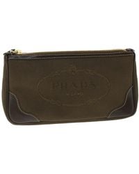 Prada - Canvas Clutch Bag (pre-owned) - Lyst