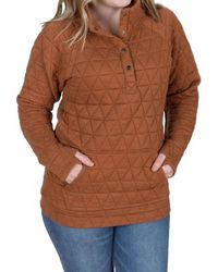 Michelle Mae - Geometric Button Snap Pullover Jacket - Lyst