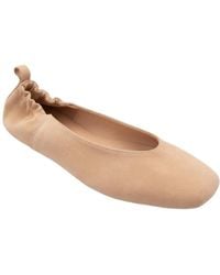 Ccocci - Soft Suede Scrunch Heel Square-Toe Ballet Flats - Lyst
