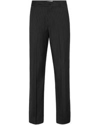 Philipp Plein - Loose Fit Pinstripe Trousers Raw Edges - Lyst