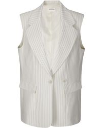 P.A.R.O.S.H. - Tailored Sleeveless Pinstriped Jacket - Lyst