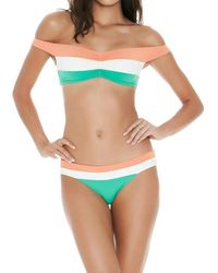LSPACE - Color Block Ziggy Bikini Top - Lyst