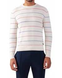 Ron Dorff - Cotton-Silk Cashmere Sweater W. Tennis Stripes - Lyst