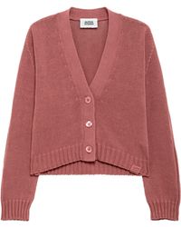 Alpha Studio - Cardigan Boxy Integrale Cipolla - Lyst