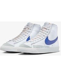 Nike - Blazer Mid '77 Vintage Bq6806-124 White Game Royal Leather Shoes Foh22 - Lyst