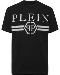 Philipp Plein - Round Neck T-Shirt Full Of Stones Stripes - Lyst