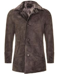 Infinity Leather - Sheepskin Classic Car Coat-Avondale - Lyst