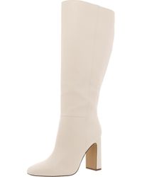 Steve Madden - Abbey Faux Leather Block Heel Knee-High Boots - Lyst