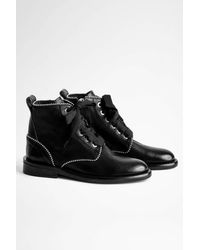 Zadig & Voltaire - Laureen Roma Studs Ankle Boots - Lyst