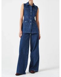 seventy + mochi - Ani Sleeveless Button Front Vest - Lyst