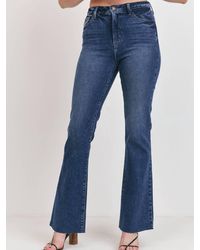 Just Black Denim - The High Rise Vintage Wide Leg Flare Jeans - Lyst