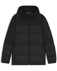 BOSS - Water-Repellent Down Jacket With Detachable Hood And Sleeves - Lyst